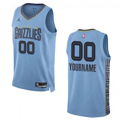 Memphis Grizzlies Custom Blue Men's 2022 23 NBA Nike Statement Edition Jersey